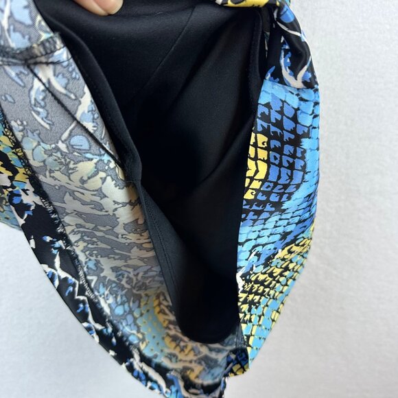 Signature by Sangria Animal Snake Print Dress Womens 4 Satin Cocktail Party Y2K - Picture 13 of 14